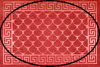 Чешуйки красный овал